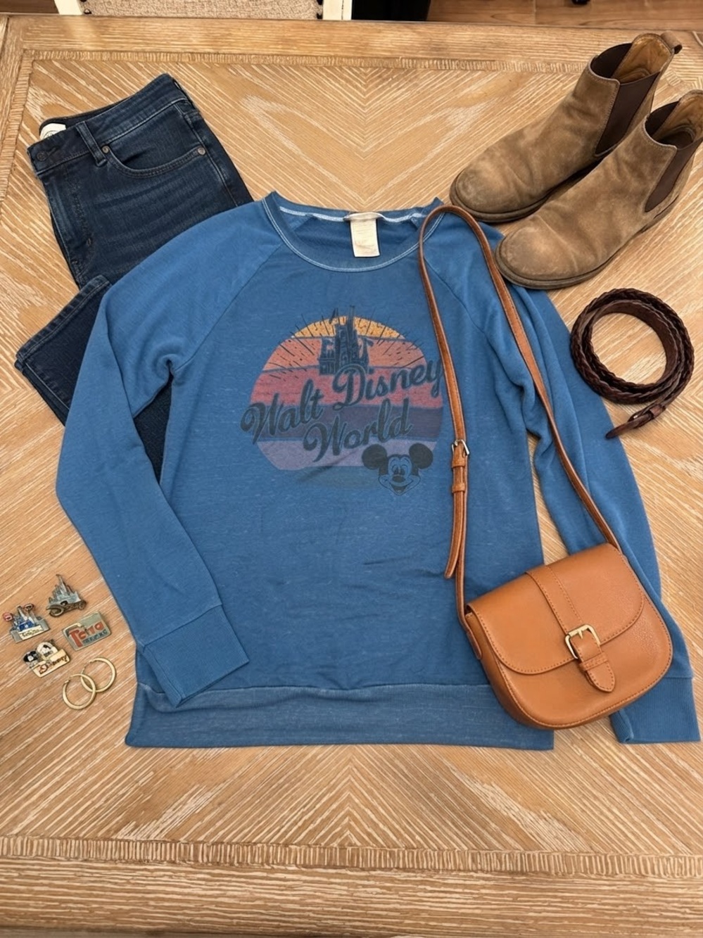 Disney Blue Walt Disney World Graphic Pullover